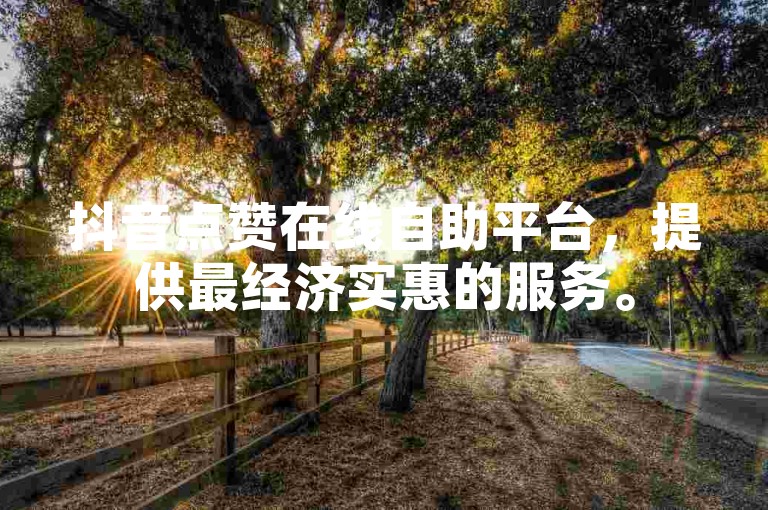 抖音点赞在线自助平台，提供最经济实惠的服务。