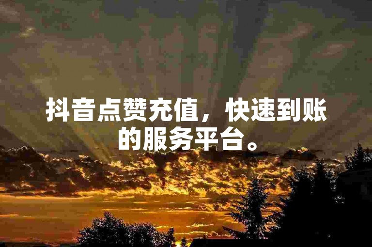 抖音点赞充值，快速到账的服务平台。