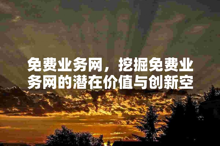 免费业务网，挖掘免费业务网的潜在价值与创新空间？