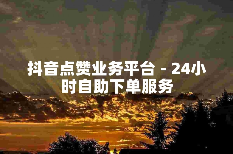 抖音点赞业务平台 - 24小时自助下单服务