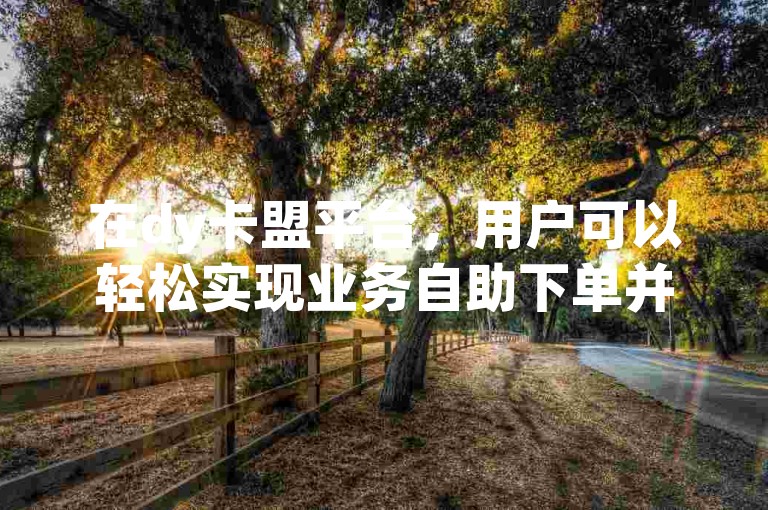 在dy卡盟平台，用户可以轻松实现业务自助下单并获得十个赞。