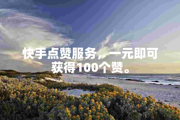 快手点赞服务，一元即可获得100个赞。