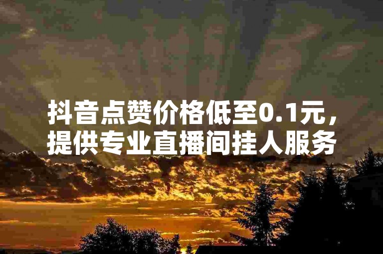 抖音点赞价格低至0.1元，提供专业直播间挂人服务。