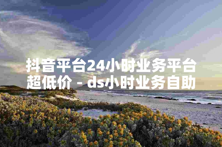 抖音平台24小时业务平台超低价 - ds小时业务自助下单平台