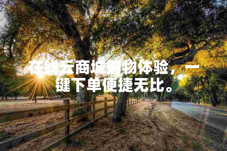 在线云商城购物体验，一键下单便捷无比。