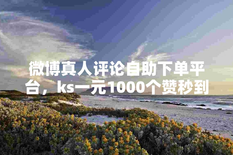 微博真人评论自助下单平台，ks一元1000个赞秒到软件，让你的社交媒体影响力瞬间提升！