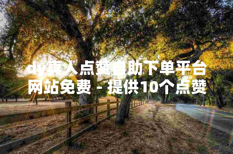 dy真人点赞自助下单平台网站免费 - 提供10个点赞的刷dy业务。
