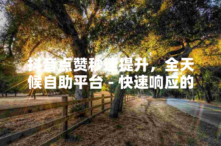 抖音点赞秒速提升，全天候自助平台 - 快速响应的24小时服务系统 - 一键操作的抖音点赞下单网站。