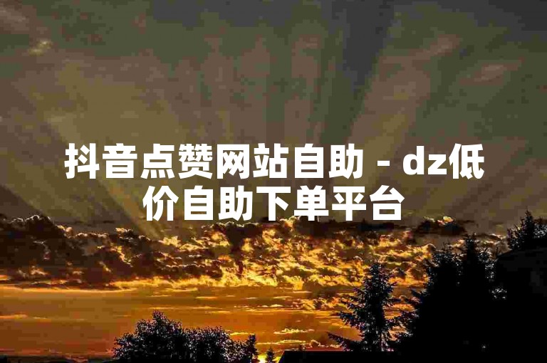 抖音点赞网站自助 - dz低价自助下单平台