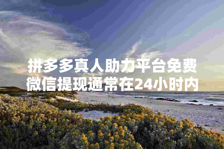 拼多多真人助力平台免费微信提现通常在24小时内到账pdd砍价平台。
