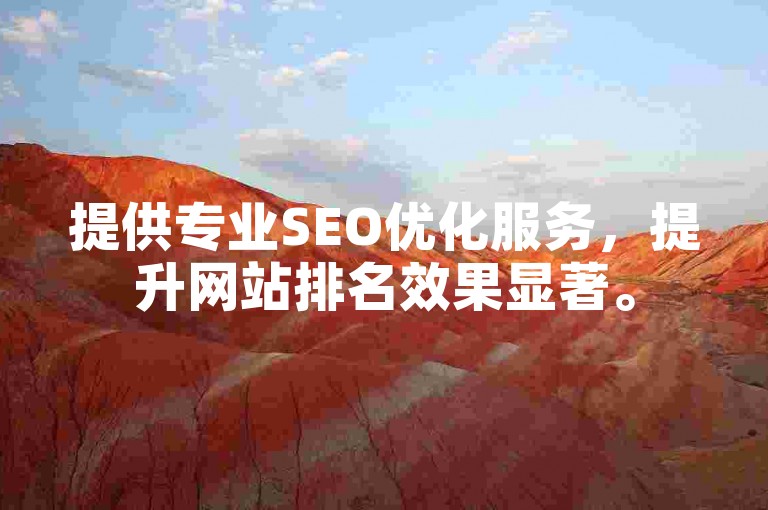 提供专业SEO优化服务，提升网站排名效果显著。