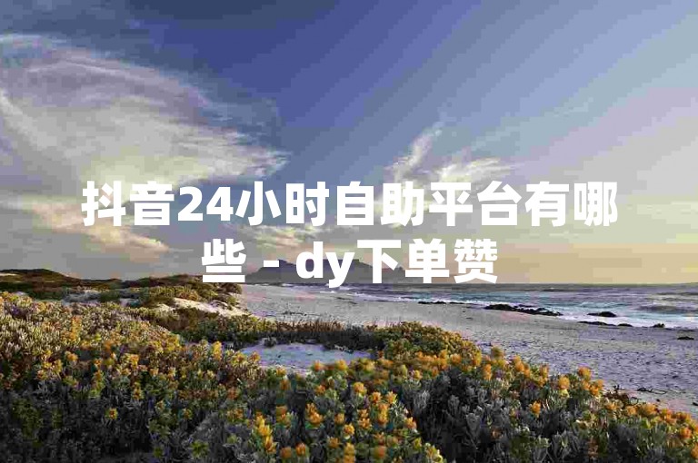 抖音24小时自助平台有哪些 - dy下单赞