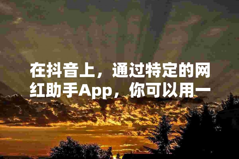 在抖音上，通过特定的网红助手App，你可以用一元钱换取一百个赞，并且还能享受自定义评论的下单服务。
