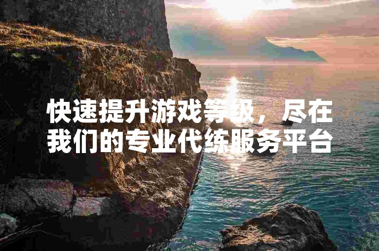 快速提升游戏等级，尽在我们的专业代练服务平台。