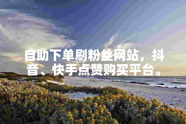 自助下单刷粉丝网站，抖音、快手点赞购买平台。