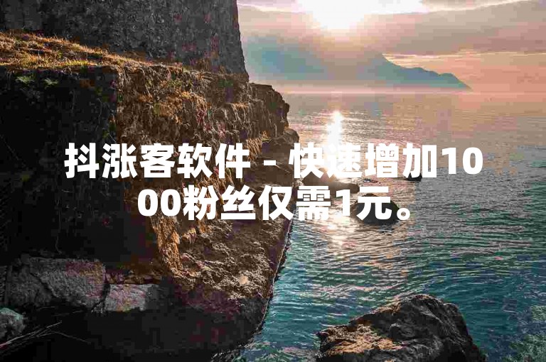 抖涨客软件 - 快速增加1000粉丝仅需1元。