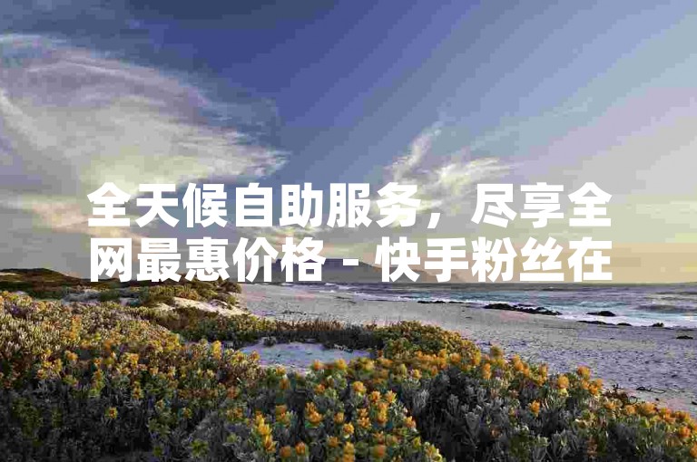 全天候自助服务，尽享全网最惠价格 - 快手粉丝在线自助下单平台小李