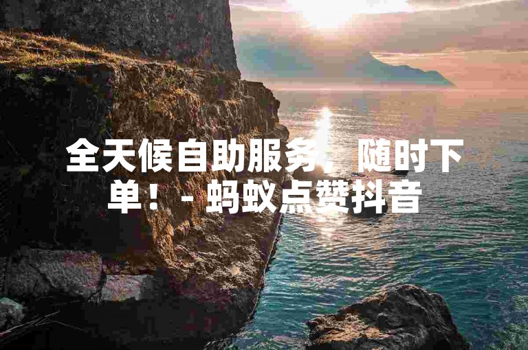 全天候自助服务，随时下单！- 蚂蚁点赞抖音