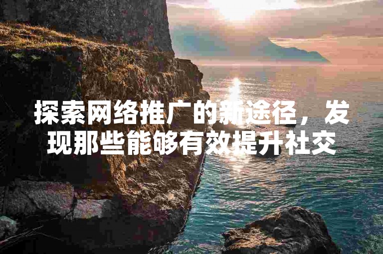 探索网络推广的新途径，发现那些能够有效提升社交媒体影响力的工具和服务。