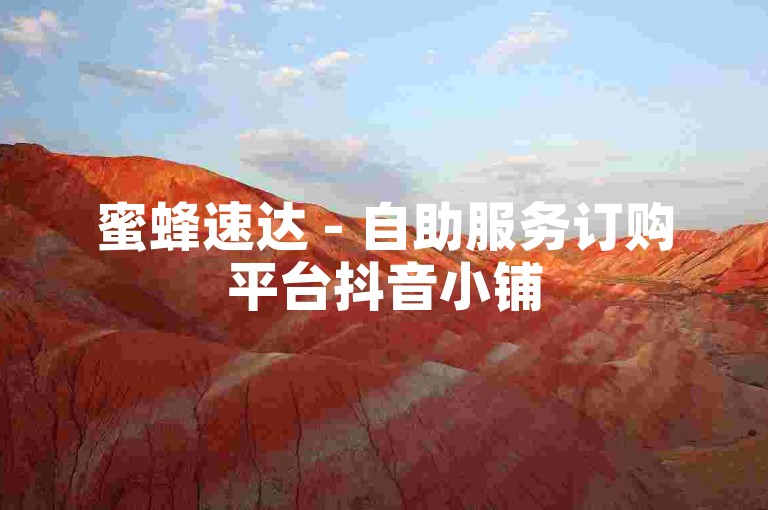蜜蜂速达 - 自助服务订购平台抖音小铺