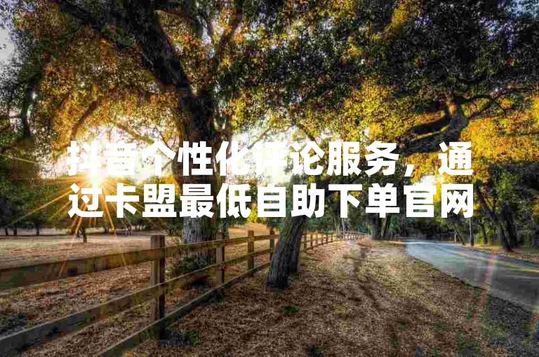 抖音个性化评论服务，通过卡盟最低自助下单官网提供 - 抖音快手低价业务网 - 快手业务平台子萧网开启无限可能。