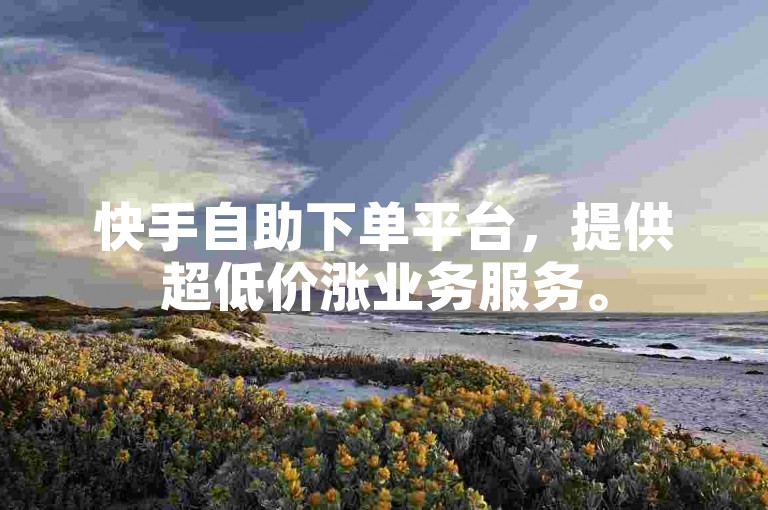 快手自助下单平台，提供超低价涨业务服务。