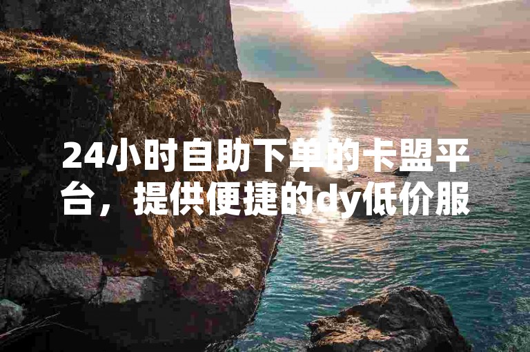 24小时自助下单的卡盟平台，提供便捷的dy低价服务入口。
