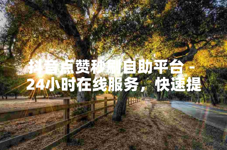 抖音点赞秒刷自助平台 - 24小时在线服务，快速提升人气。