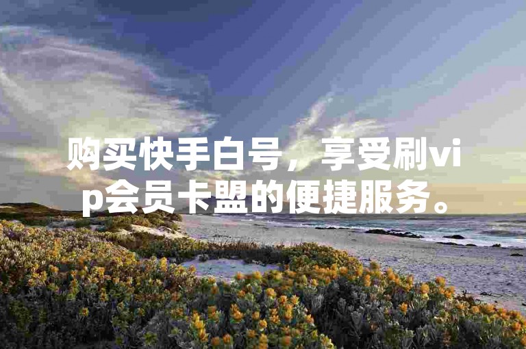 购买快手白号，享受刷vip会员卡盟的便捷服务。
