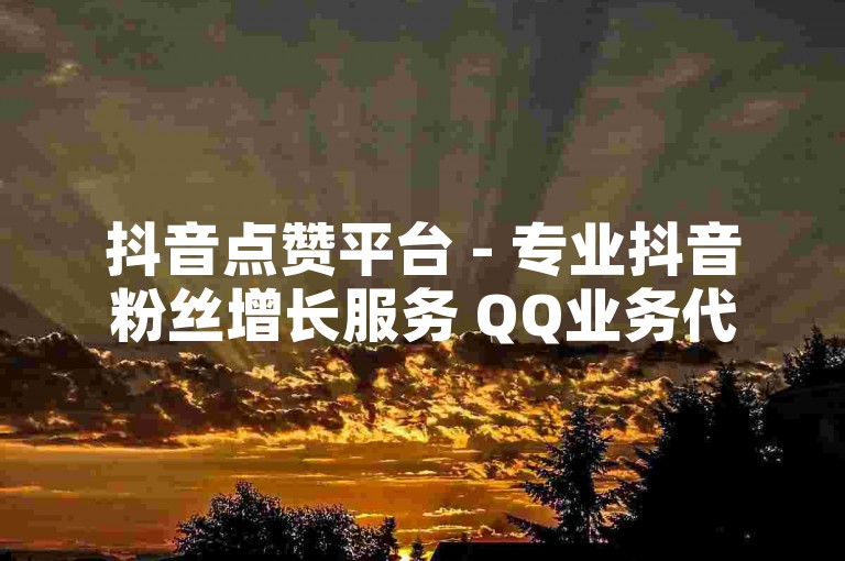 抖音点赞平台 - 专业抖音粉丝增长服务 QQ业务代理网站