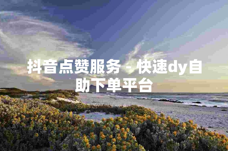 抖音点赞服务 - 快速dy自助下单平台