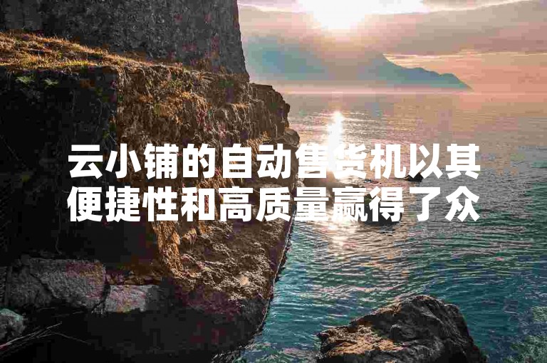 云小铺的自动售货机以其便捷性和高质量赢得了众多用户的青睐。