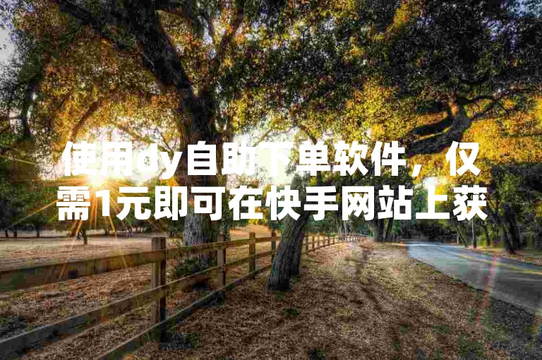 使用dy自助下单软件，仅需1元即可在快手网站上获得100赞 - 探索拼多多刷助力网站的可靠性 - 以一块钱购买1000粉丝。