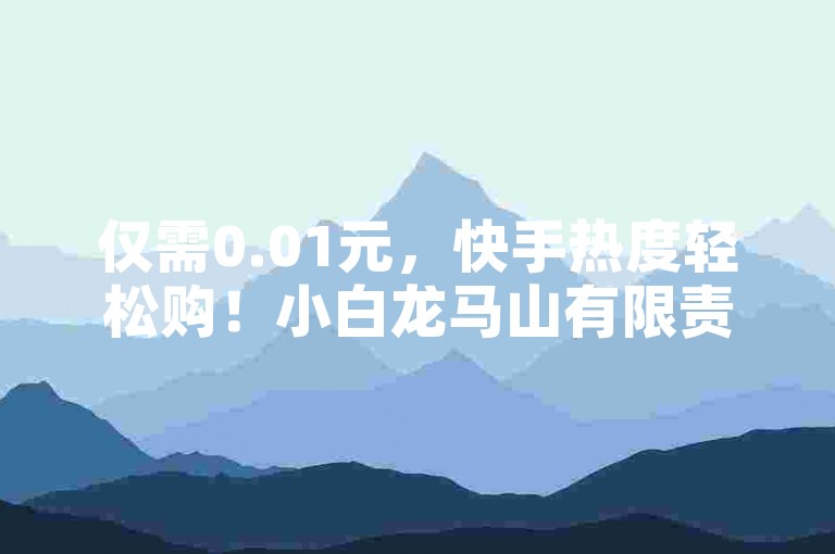 仅需0.01元，快手热度轻松购！小白龙马山有限责任公司诚邀您体验超值服务。