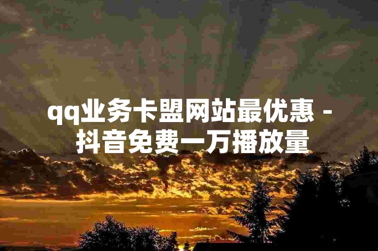 qq业务卡盟网站最优惠 - 抖音免费一万播放量