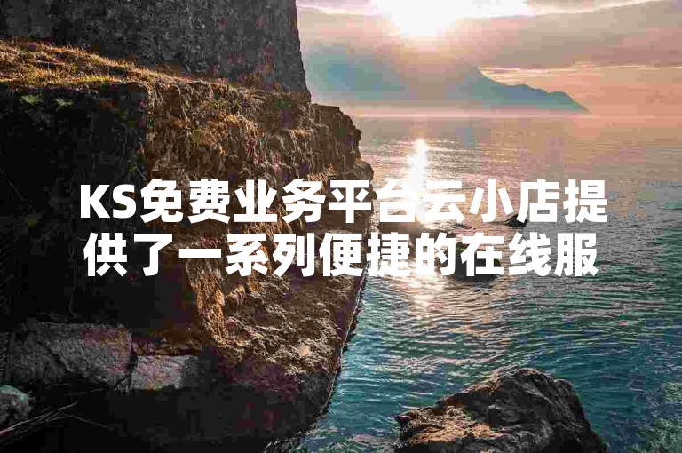 KS免费业务平台云小店提供了一系列便捷的在线服务，帮助用户轻松管理他们的电子商务活动。