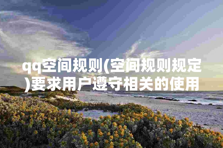 qq空间规则(空间规则规定)要求用户遵守相关的使用条款，以确保平台的正常运营和用户的信息安全。