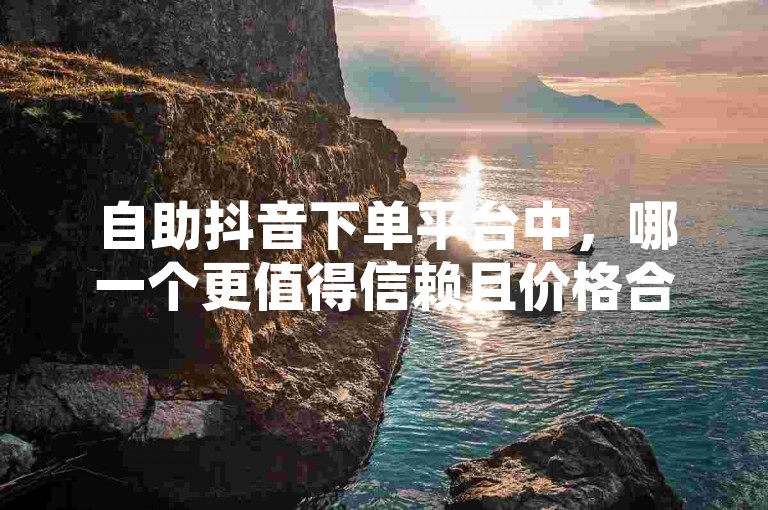 自助抖音下单平台中，哪一个更值得信赖且价格合理，例如提供0.1元就能获得十万空间访客的服务？