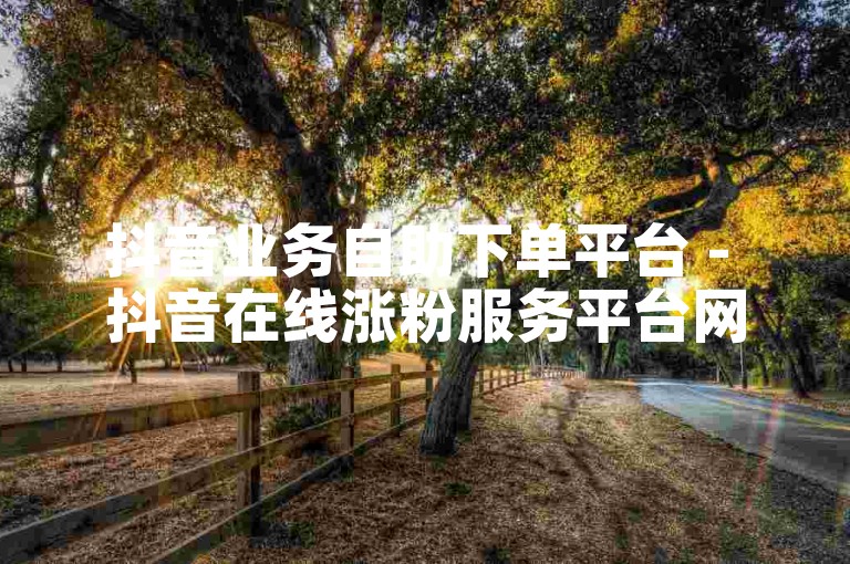 抖音业务自助下单平台 - 抖音在线涨粉服务平台网站。