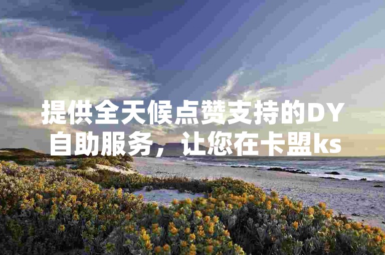 提供全天候点赞支持的DY自助服务，让您在卡盟ks评论区和dy平台轻松获得关注。