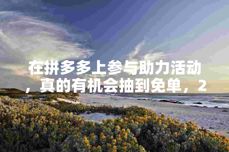 在拼多多上参与助力活动，真的有机会抽到免单，2025多多助力群就是为此而建的。