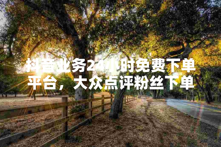 抖音业务24小时免费下单平台，大众点评粉丝下单平台，让你轻松获得关注和流量。