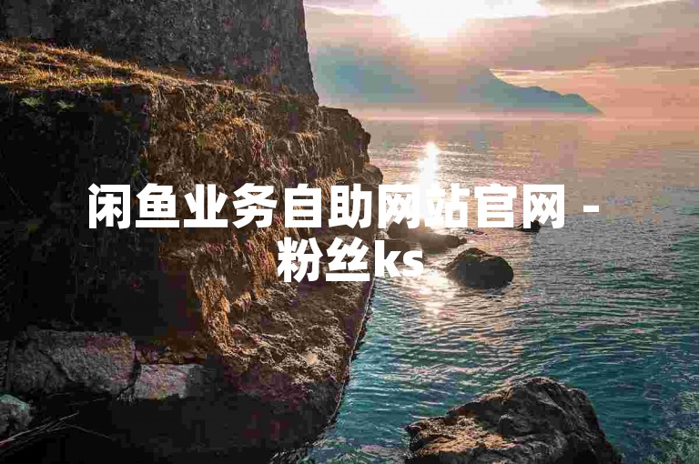 闲鱼业务自助网站官网 - 粉丝ks