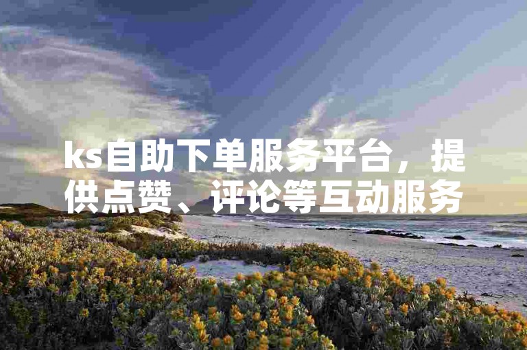 ks自助下单服务平台，提供点赞、评论等互动服务的平台。
