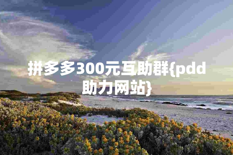 拼多多300元互助群{pdd助力网站}