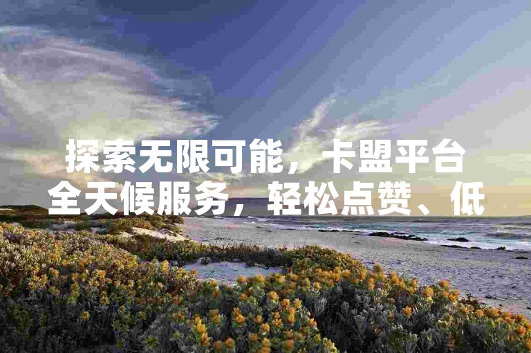 探索无限可能，卡盟平台全天候服务，轻松点赞、低价购，网红商品一键自助拥有。