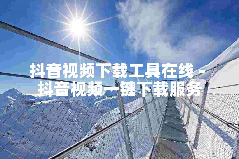 抖音视频下载工具在线 - 抖音视频一键下载服务