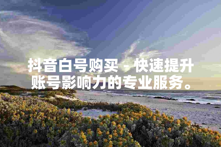 抖音白号购买 - 快速提升账号影响力的专业服务。