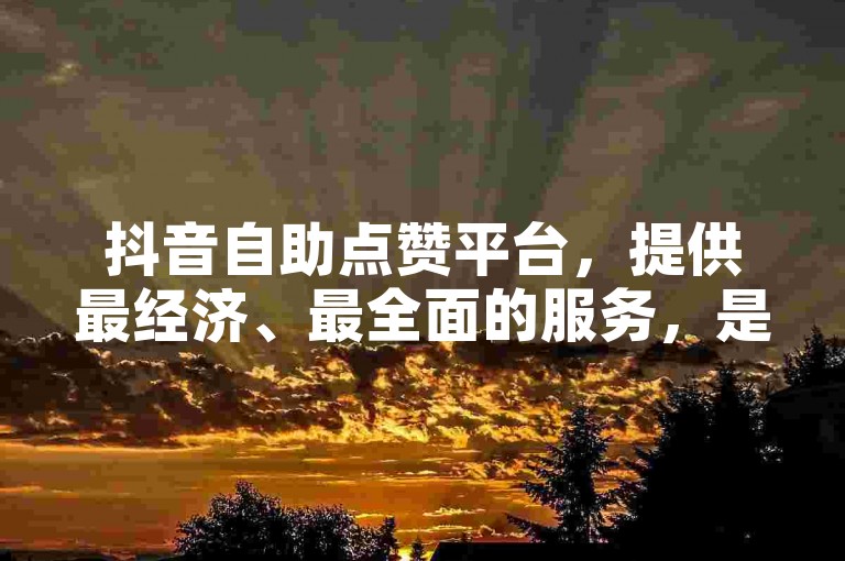 抖音自助点赞平台，提供最经济、最全面的服务，是增长网站流量的首选之地。