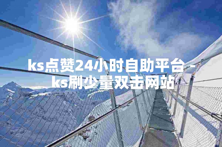 ks点赞24小时自助平台 - ks刷少量双击网站